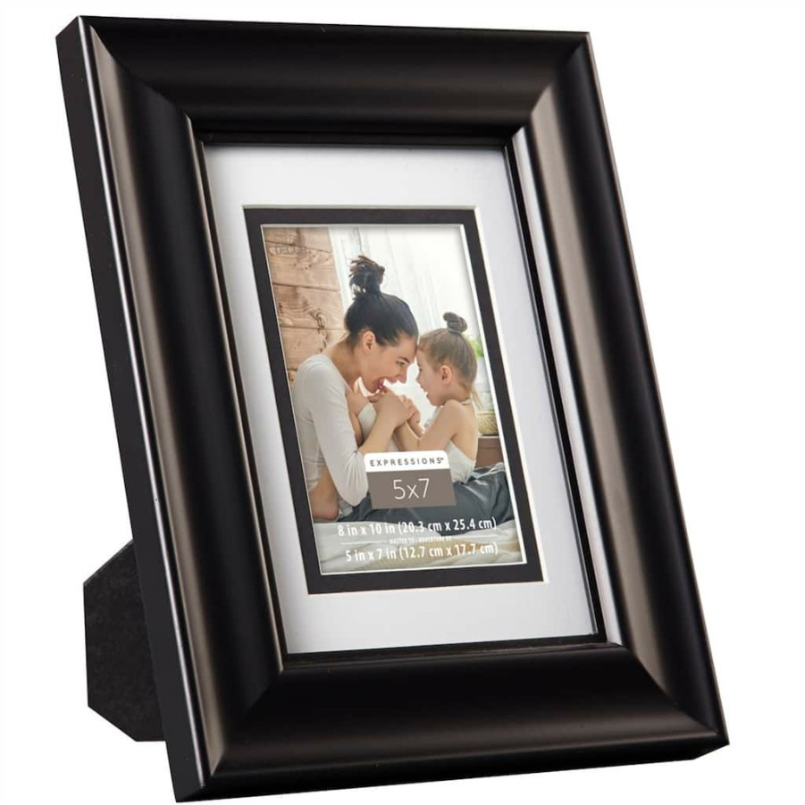 Frames * | Top 10 12 Pack: Black Beveled 5 X 7 Frame With Double Mat, Expressions By Studio Decor By Studio Decor