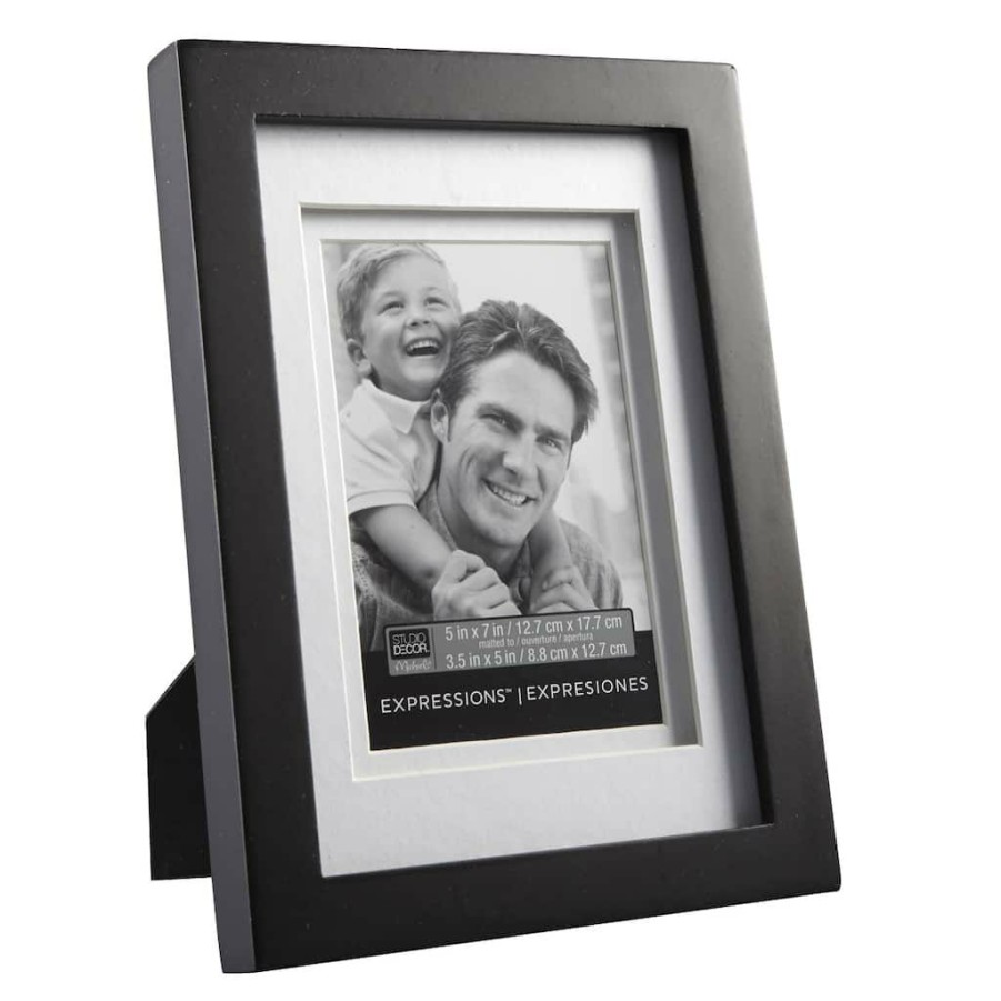 Frames * | Flash Sale 12 Pack: Black 3.5 X 5 Frame With Double Mat, Expressions By Studio Decor By Studio Decor