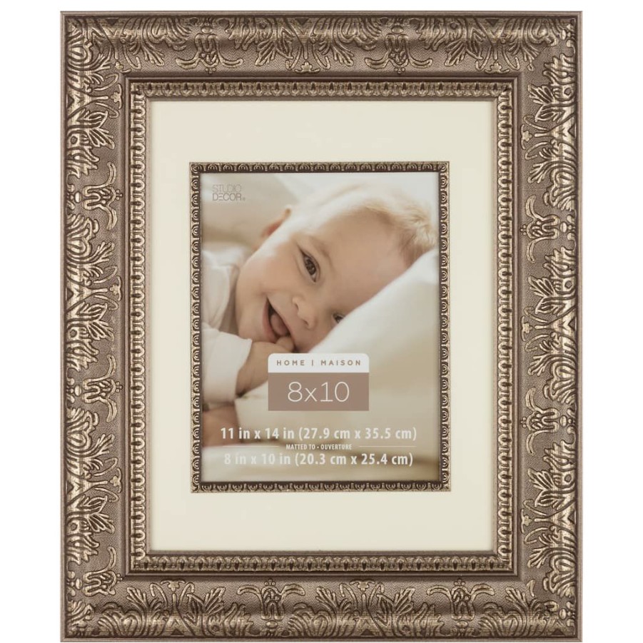 Frames * | Best Reviews Of 8 Pack: Silver 8 X 10 Floral Frame With Mat, Home Collection By Studio Decor By Studio Decor