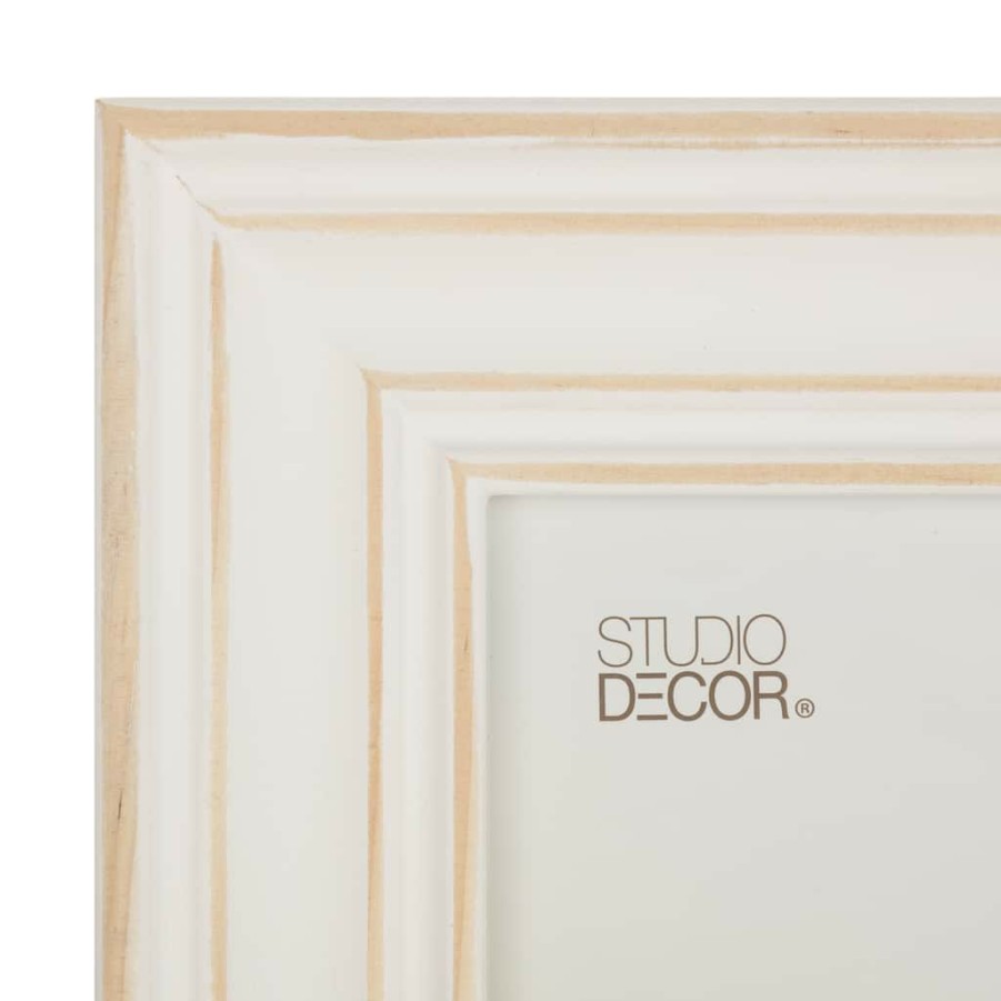 Frames * | Discount White With Distressed Edges 8 X 10 Frame, Expressions By Studio Decor By Studio Decor