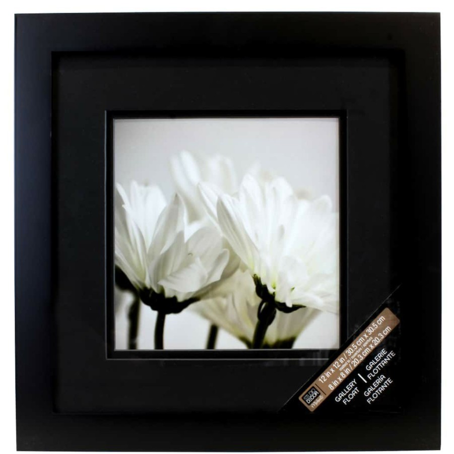 Frames * | Discount 8 Pack: Black Square Gallery Wall Frame With Black Double Mat By Studio Decor By Studio Decor