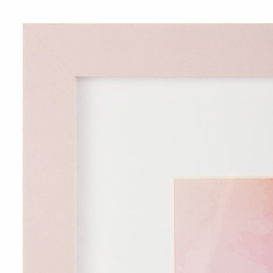 Frames * | Wholesale Pink Linear 8 X 10 Frame With Mat, Simply Essentials By Studio Decor By Studio Decor