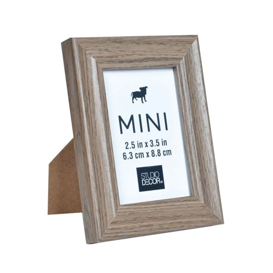 Frames * | Best Deal 24 Pack: Driftwood 2.5 X 3.5 Mini Frame By Studio Decor By Studio Decor