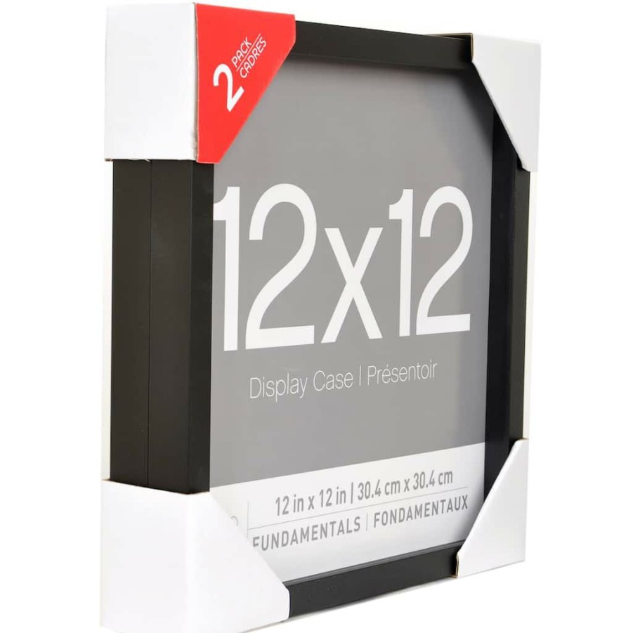 Frames * | Hot Sale 9 Packs: 2 Ct. (18 Total) Black Fundamentals 12 X 12 Display Case By Studio Decor By Studio Decor