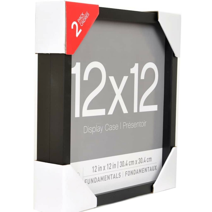 Frames * | Promo 2-Pack Black 12 X 12 Shadow Boxes, Fundamentals By Studio Decor By Studio Decor