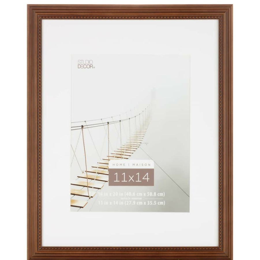 Frames * | Top 10 Fillet Frame With Mat By Studio Decor By Studio Decor Brown