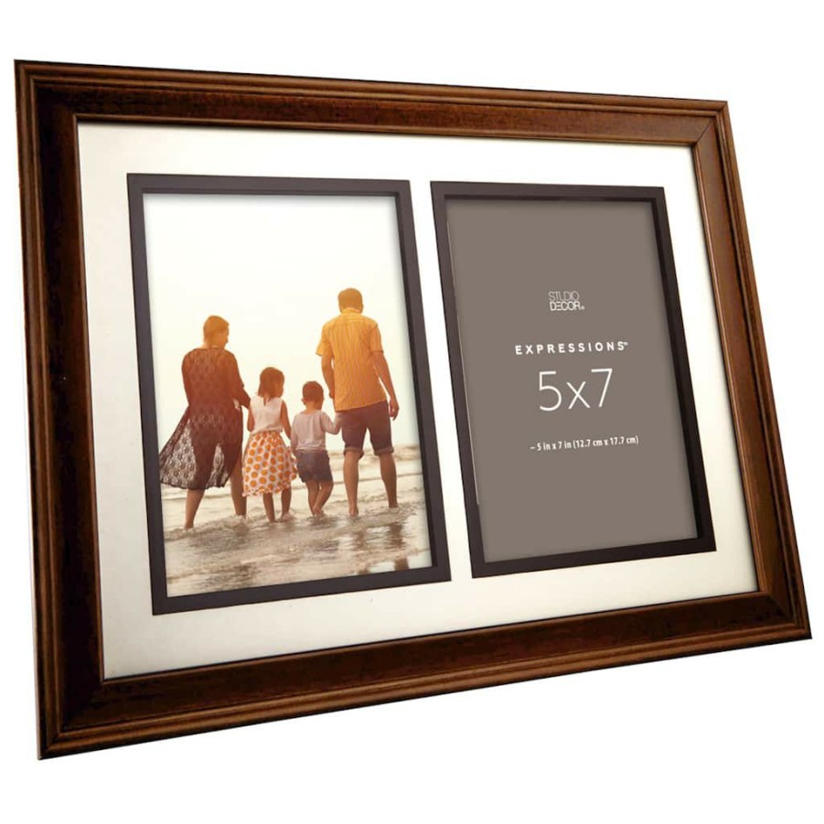 Frames * | Best Deal 12 Pack: Espresso 5 X 7 , 2 Opening Collage Frame, Expressions By Studio Decor By Studio Decor