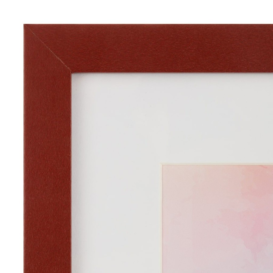 Frames * | Cheapest 12 Pack: Burgundy Linear 8 X 10 Frame With Mat, Simply Essentials By Studio Decor By Studio Decor