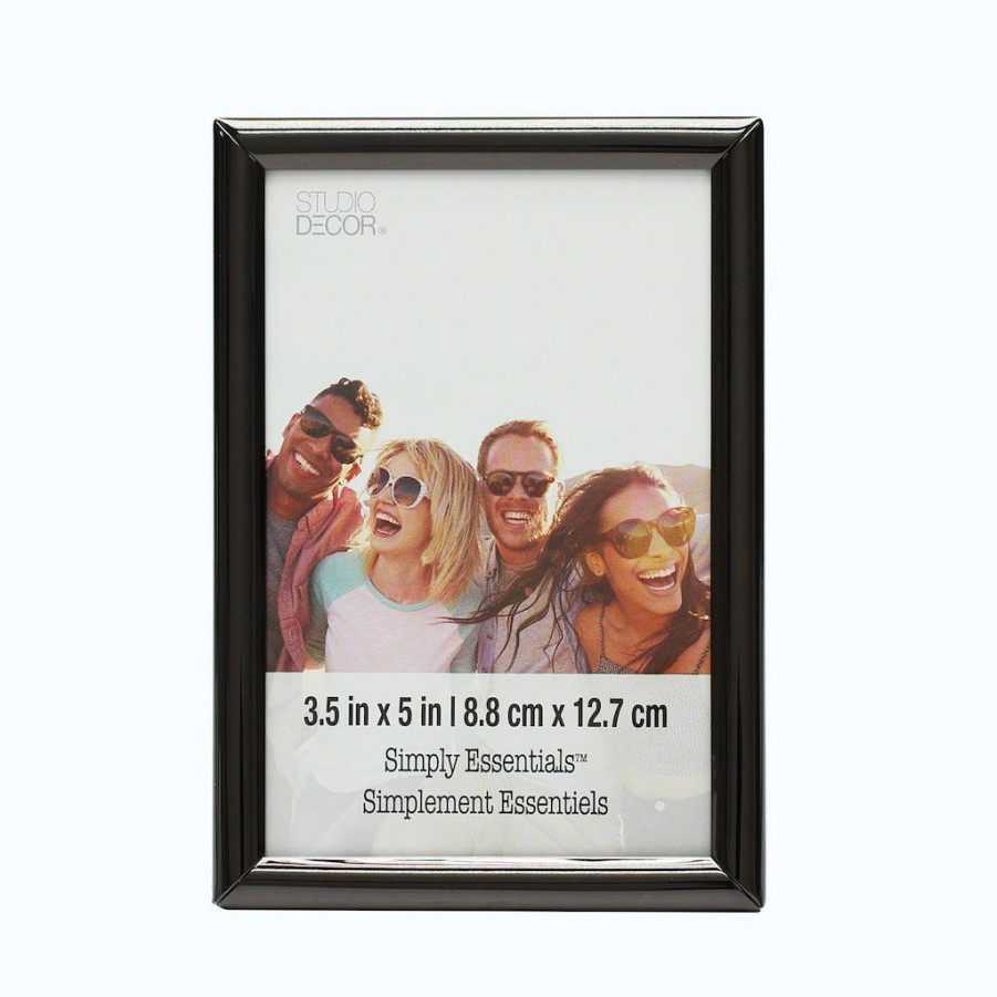 Frames * | Brand New 12 Pack: Black Metal 3.5 X 5 Frame, Simply Essentials By Studio Decor By Studio Decor