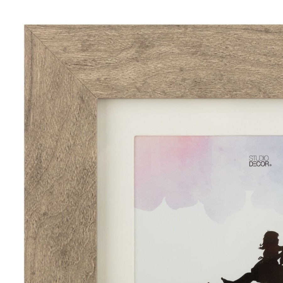 Frames * | Best Sale Frame With Mat, Simply Essentials By Studio Decor By Studio Decor Griege