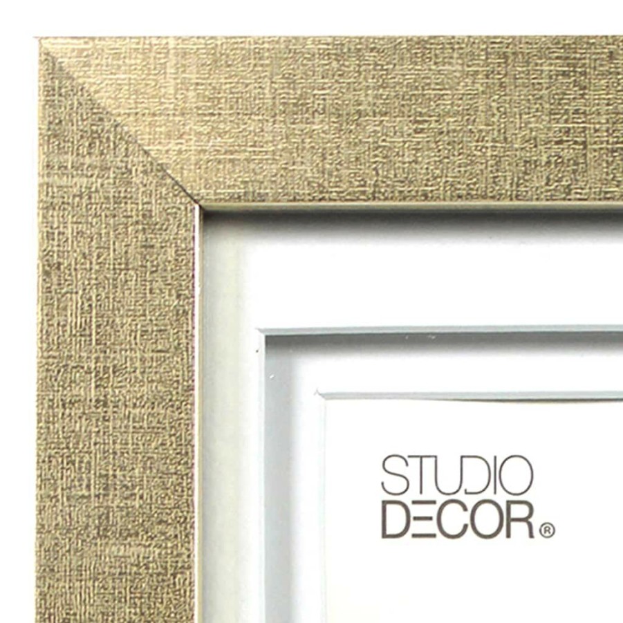 Frames * | Outlet Champagne 3.5 X 5 Frame With Mat, Expressions By Studio Decor By Studio Decor