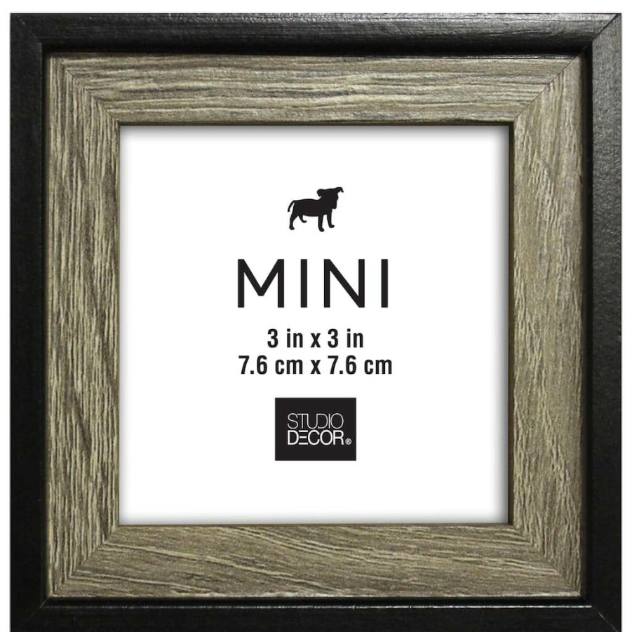 Frames * | Brand New 24 Pack: Gray & Black 3 X 3 Mini Frame By Studio Decor By Studio Decor