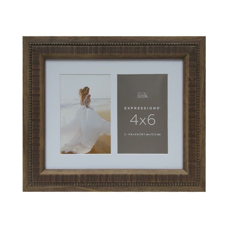 Frames * | Deals 12 Pack: 2 Opening Natural Seraphina 4 X 6 Collage Frame With Mat, Expressions By Studio Decor By Studio Decor