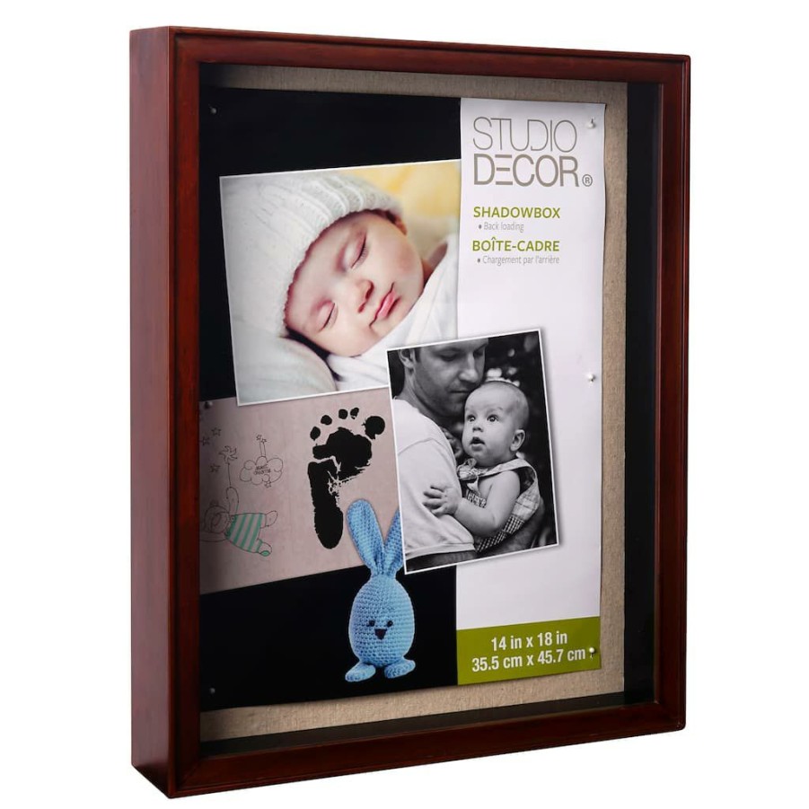 Frames * | Hot Sale Shadow Box By Studio Decor By Studio Decor Walnut