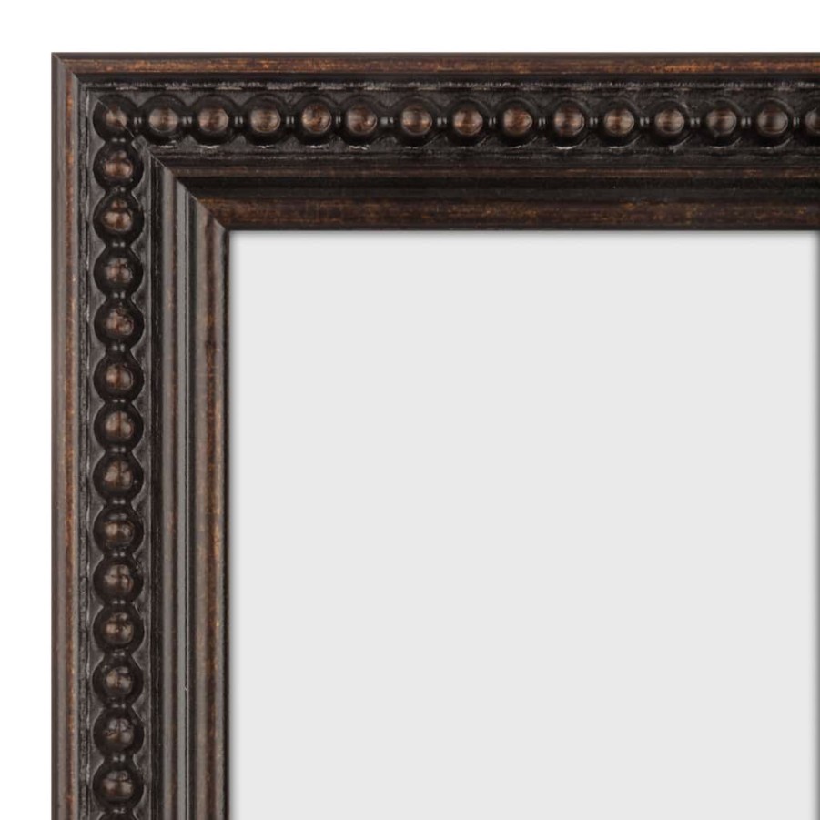 Frames * | Promo 5 X 7 Bronzed Beaded Frame With Mat, Gallery By Studio Decor By Studio Decor