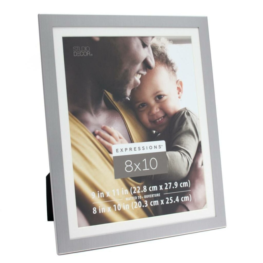 Frames * | Coupon 12 Pack: Aluminum Frame With Mat, Expressions By Studio Decor By Studio Decor Silver