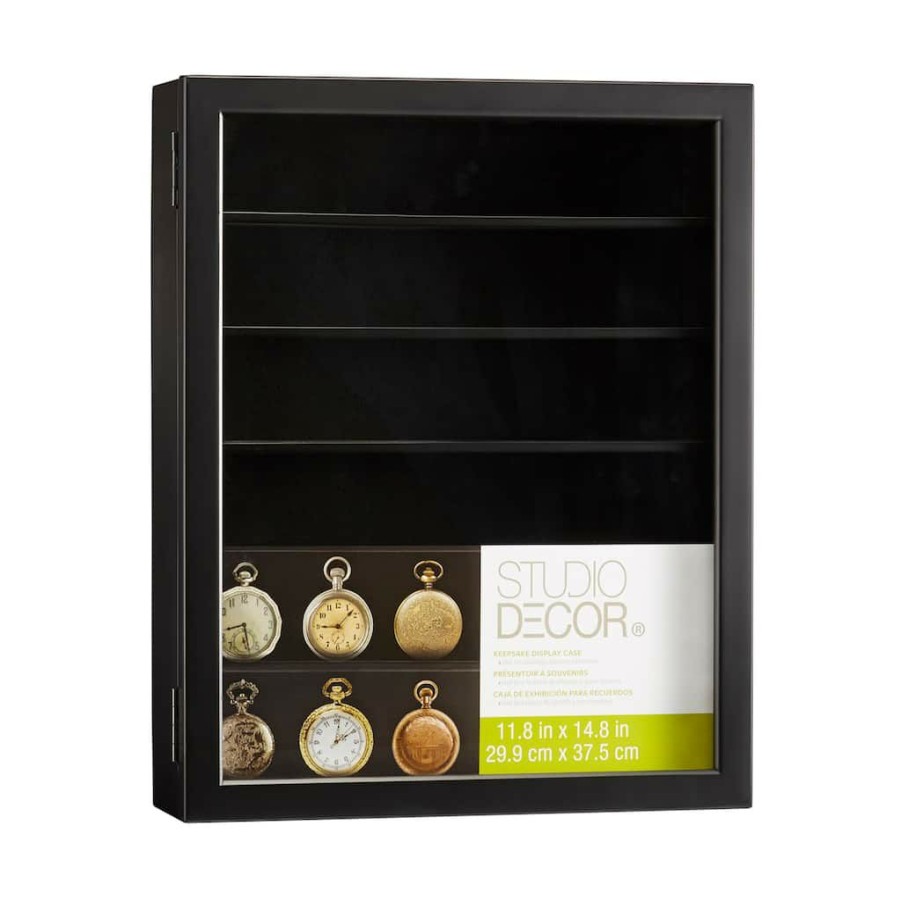 Frames * | Best Sale 6 Pack: Black Keepsake 11.8 X 14.8 Display Case By Studio Decor By Studio Decor