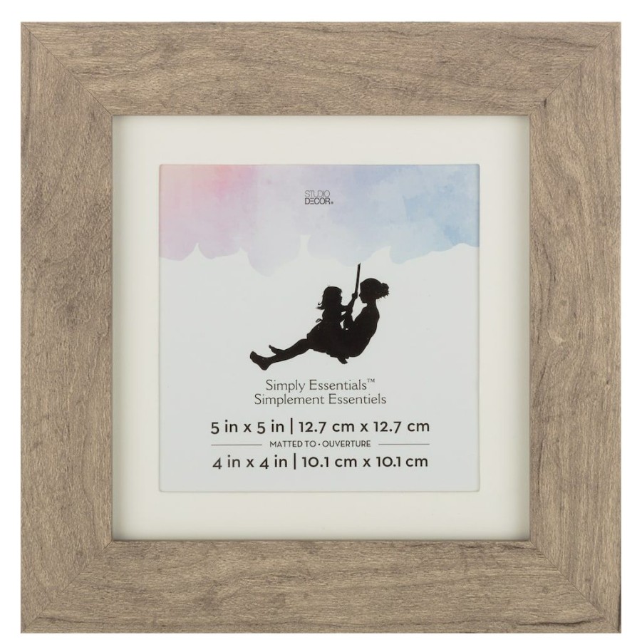 Frames * | Brand New Frame With Mat, Simply Essentials By Studio Decor By Studio Decor Griege