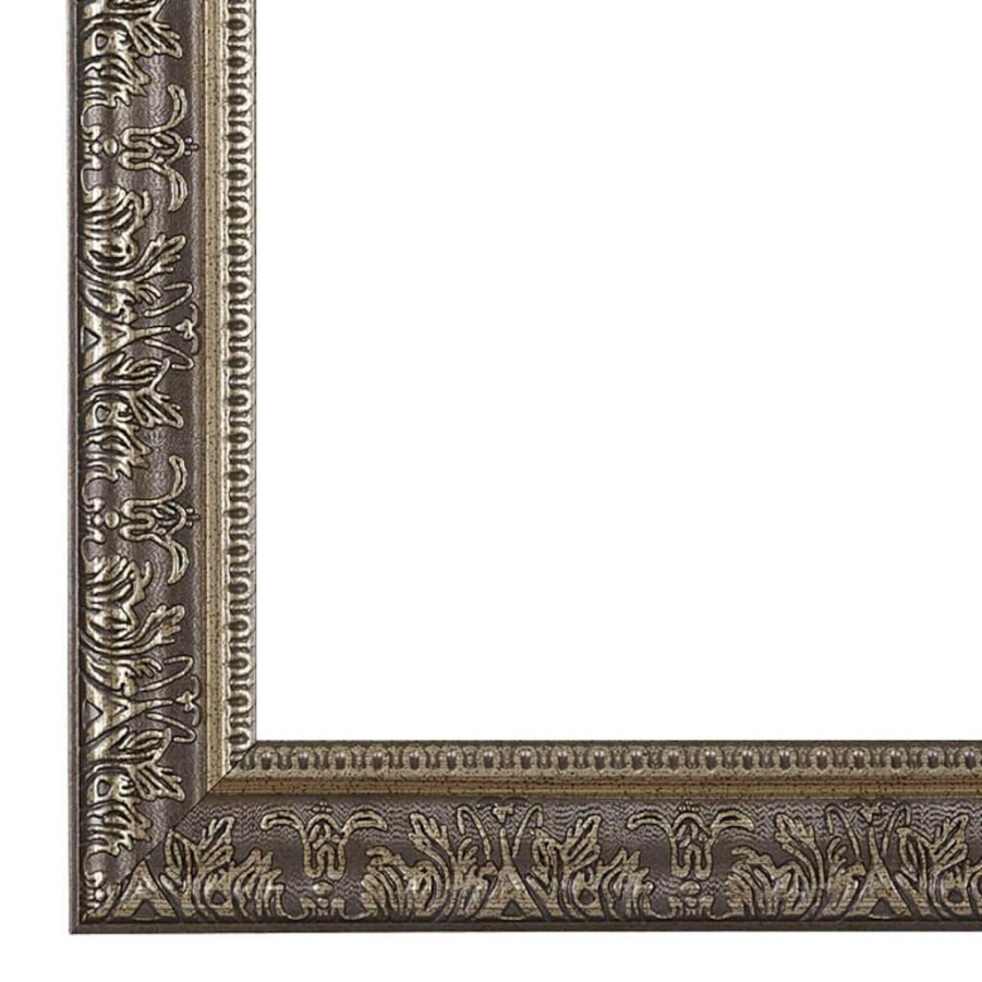 Frames * | Best Deal Floral Frame With Mat, Home Collection By Studio Decor By Studio Decor Silver