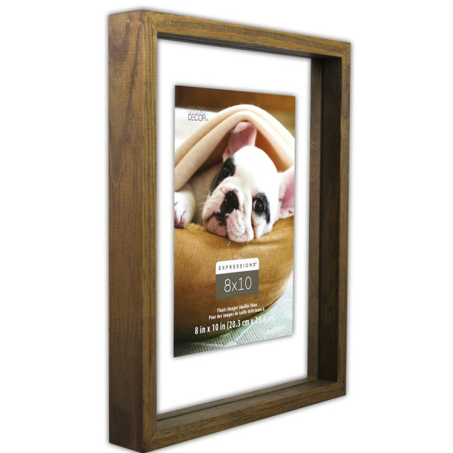 Frames * | Budget 12 Pack: Wood Linear 8 X 10 Float Frame, Expressions By Studio Decor By Studio Decor