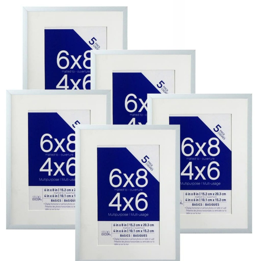 Frames * | Brand New Basics Multipurpose Tabletop Frames By Studio Decor 5-Pack, 4 X 6 By Studio Decor