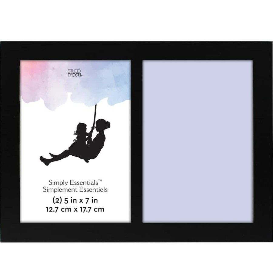 Frames * | Buy 2 Opening Black 5 X 7 Frame, Simply Essentials By Studio Decor By Studio Decor