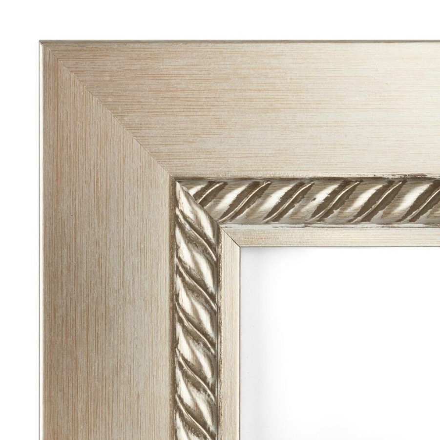 Frames * | Brand New 6 Pack: Inner Rope Frame With Mat, Home By Studio Decor By Studio Decor Silver