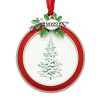 Frames * | Buy Red & Green Holly 2022 Round Ornament Frame By Studio Decor By Studio Decor