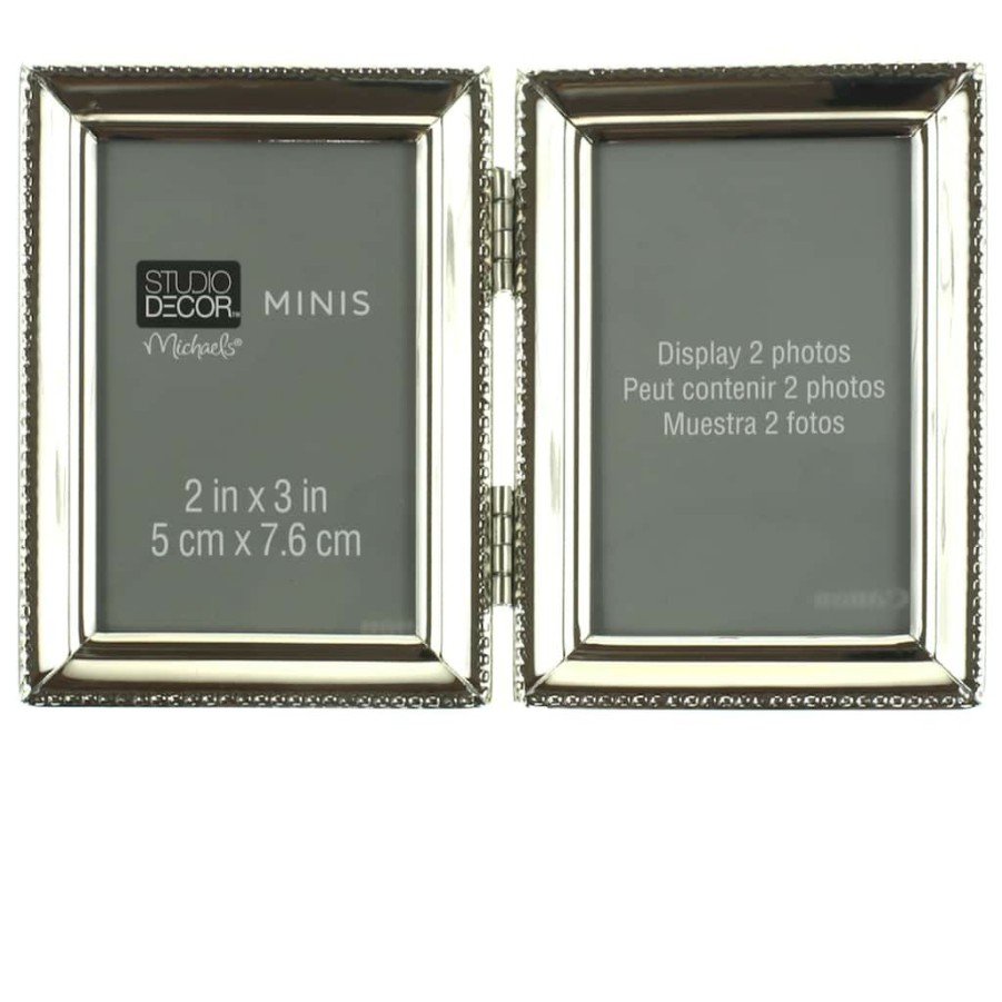 Frames * | Promo Metal Hinged 2-Opening Mini Frame By Studio Decor By Studio Decor