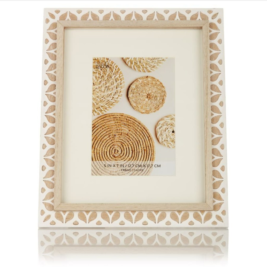 Frames * | Discount White Natural Picture Frame By Studio Decor By Studio Decor