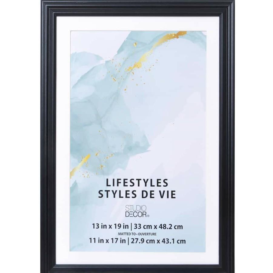 Frames * | Cheapest Frame With Mat, Lifestyles By Studio Decor By Studio Decor Black