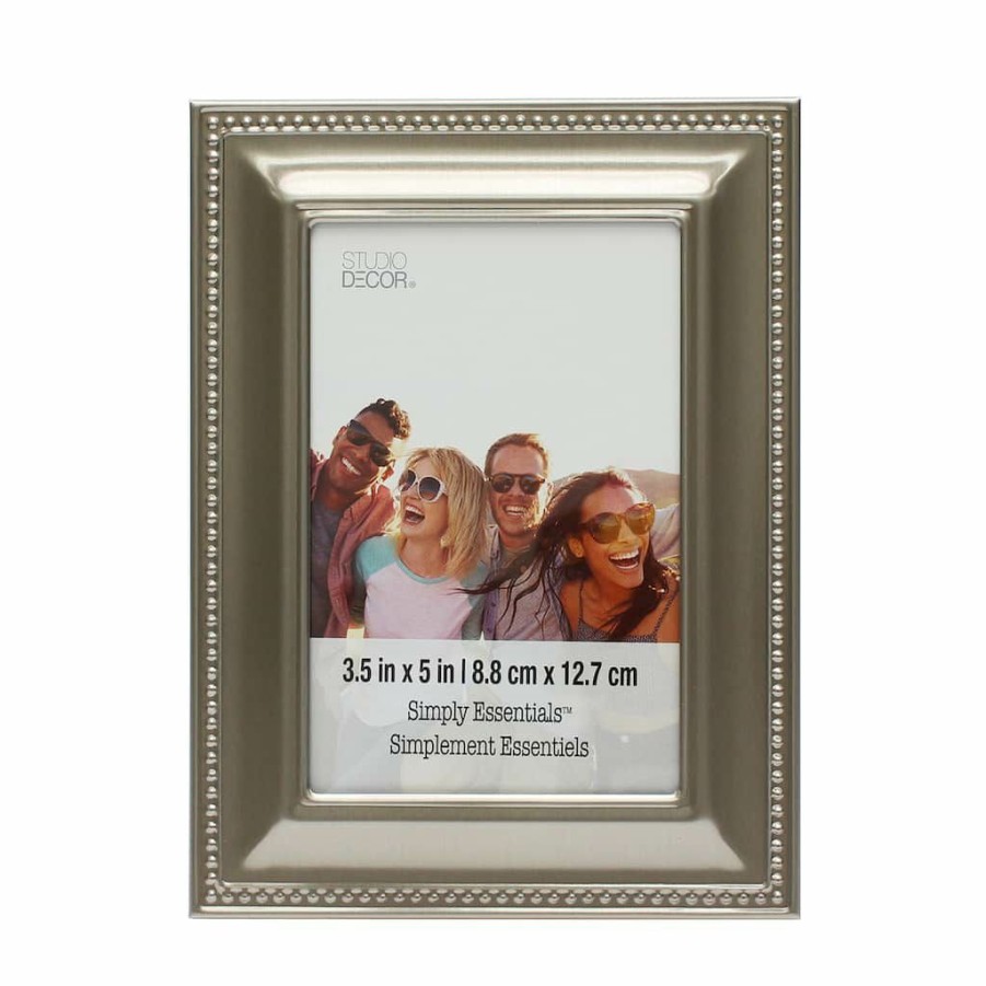 Frames * | Best Reviews Of 12 Pack: Brushed Beaded Frame, Simply Essentials By Studio Decor By Studio Decor Silver