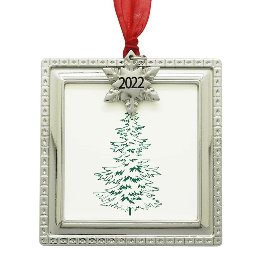 Frames * | Discount Silver Snowflake 2022 Square Ornament Frame By Studio Decor By Studio Decor