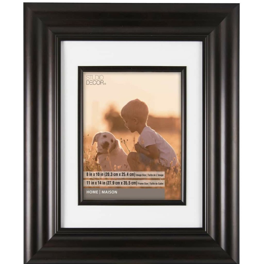 Frames * | Best Reviews Of 8 Pack: Bronze Wide Scoop Frame, 11 X 14 With 8 X 10 Mat, Home Collection By Studio Decor By Studio Decor