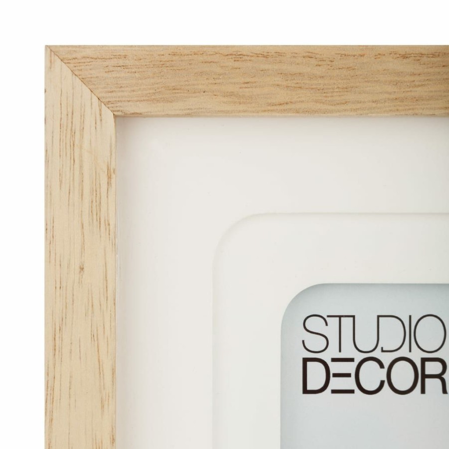 Frames * | Outlet Natural Brown & White Matted Picture Frame By Studio Decor By Studio Decor