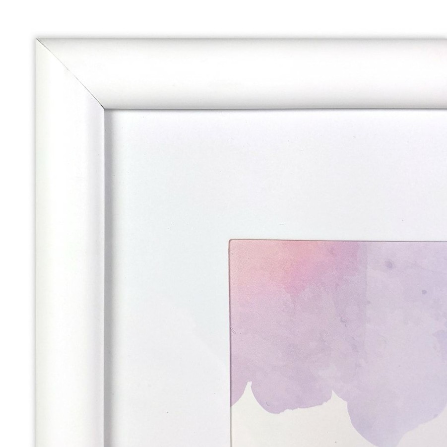 Frames * | Outlet White 5 X 7 Frame With Mat, Simply Essentials By Studio Decor By Studio Decor