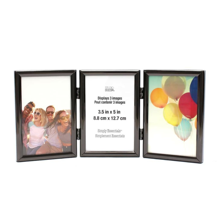 Frames * | Deals 12 Pack: Black Hinged Metal Frame, 3.5 X 5 , Simply Essentials By Studio Decor By Studio Decor