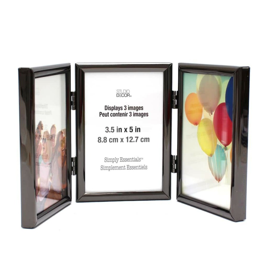 Frames * | Deals 12 Pack: Black Hinged Metal Frame, 3.5 X 5 , Simply Essentials By Studio Decor By Studio Decor