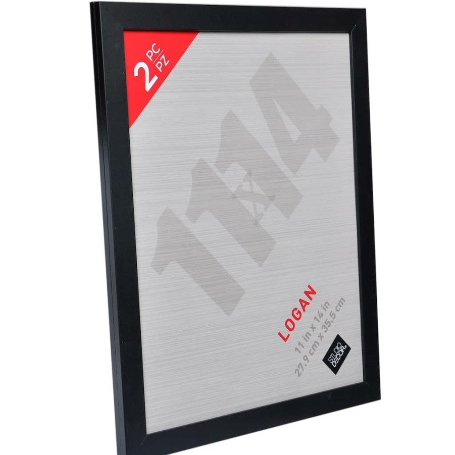 Frames * | Deals 8 Packs: 2 Ct. (16 Total) Black 11 X 14 Frame, Logan By Studio Decor By Studio Decor