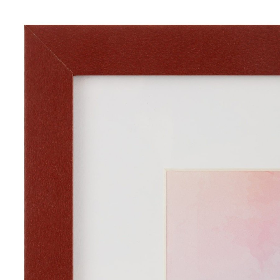 Frames * | Flash Sale Burgundy Linear 8 X 10 Frame With Mat, Simply Essentials By Studio Decor By Studio Decor