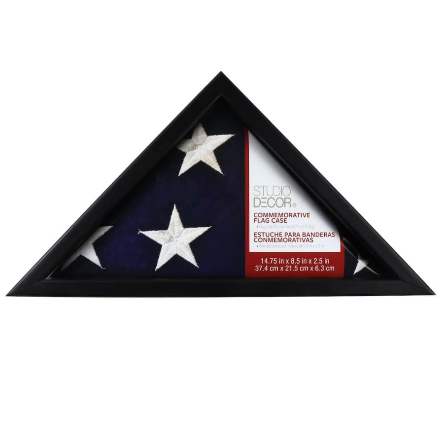 Frames * | Best Pirce Black Commemorative Flag Case By Studio Decor By Studio Decor