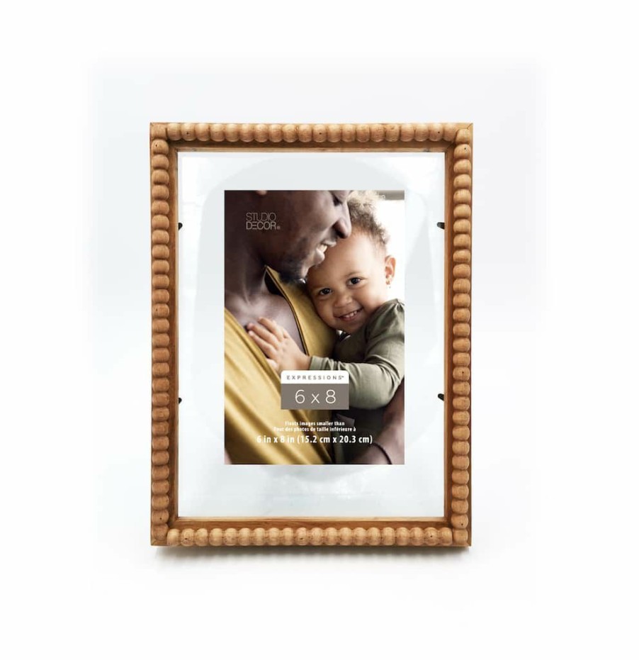 Frames * | Hot Sale 12 Pack: Natural Beaded 6 X 8 Float Frame, Expressions By Studio Decor By Studio Decor