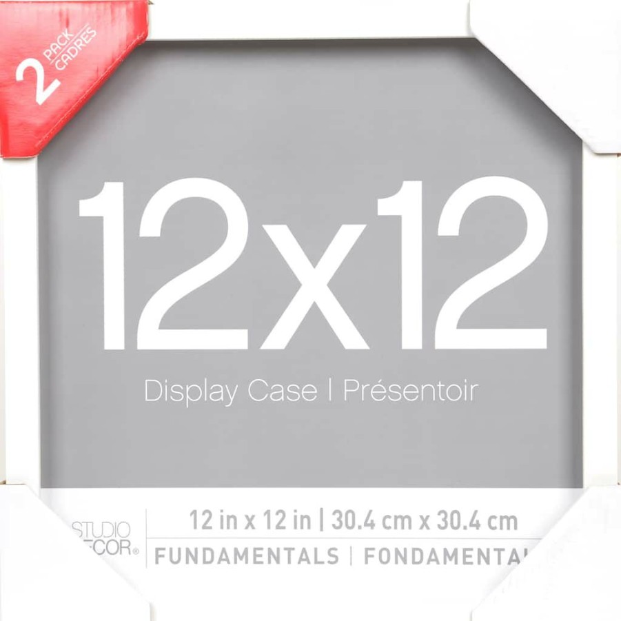 Frames * | Best Pirce 2-Pack White 12 X 12 Shadow Boxes, Fundamentals By Studio Decor By Studio Decor