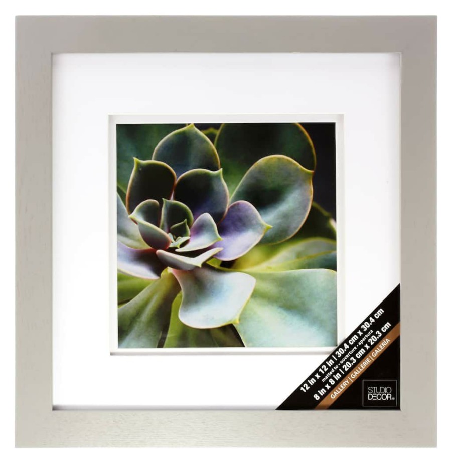 Frames * | Cheapest Grey Gallery Wall Frame With Double Mat By Studio Decor By Studio Decor Gray