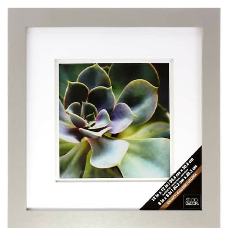 Frames * | Cheapest Grey Gallery Wall Frame With Double Mat By Studio Decor By Studio Decor Gray