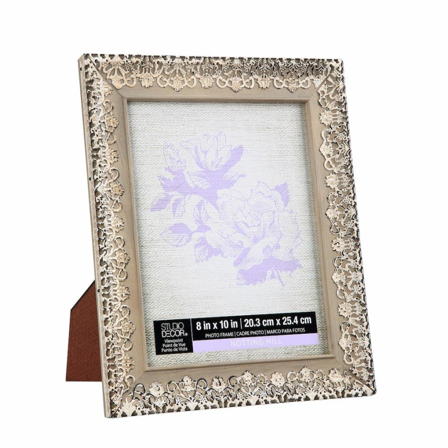 Frames * | Best Pirce Gray Lace Overlay Frame, 8 X 10 , Expressions By Studio Decor By Studio Decor