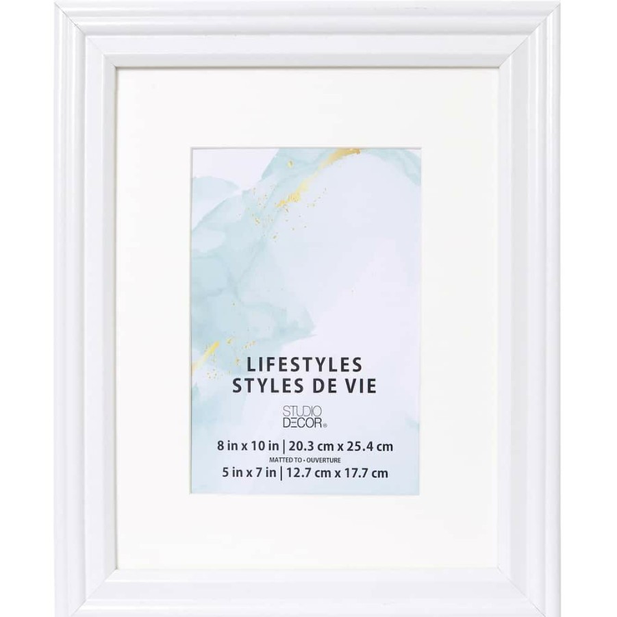 Frames * | Top 10 Frame With Mat, Lifestyles By Studio Decor By Studio Decor White