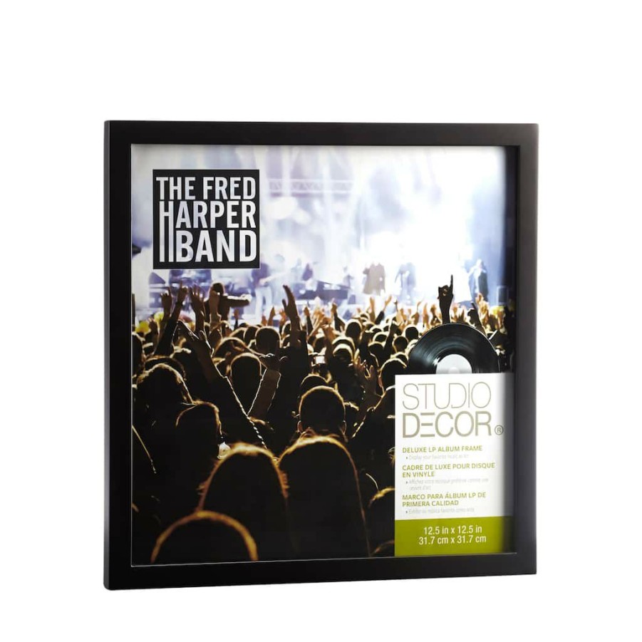 Frames * | Buy 12 Pack: Black 12.5 X 12.5 Deluxe Lp Album Frame By Studio Decor By Studio Decor