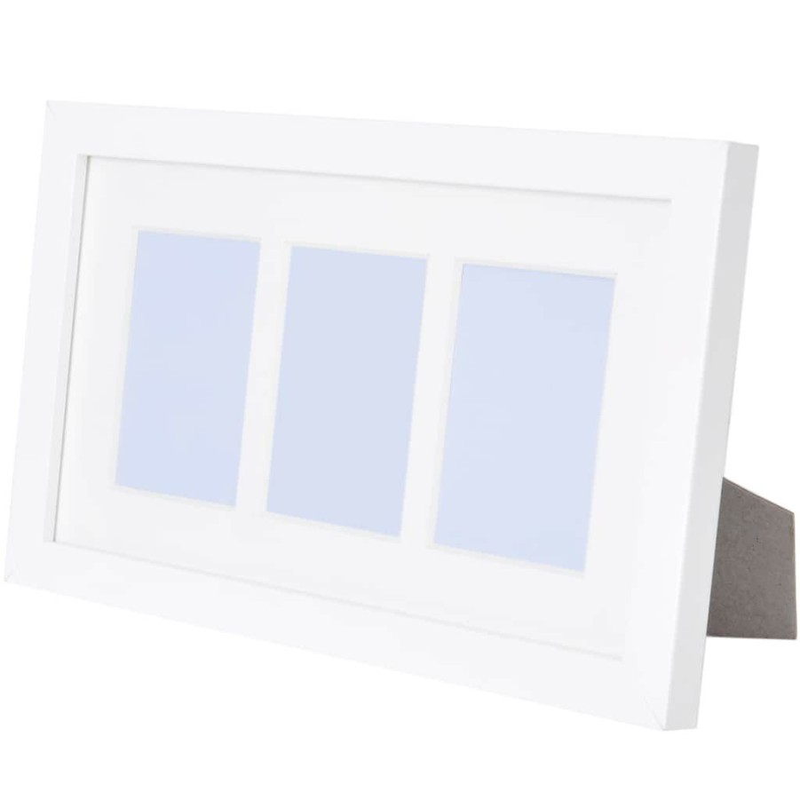 Frames * | Promo 3 Opening White Flat 2 X 3 Collage Frame, Simply Essentials By Studio Decor By Studio Decor