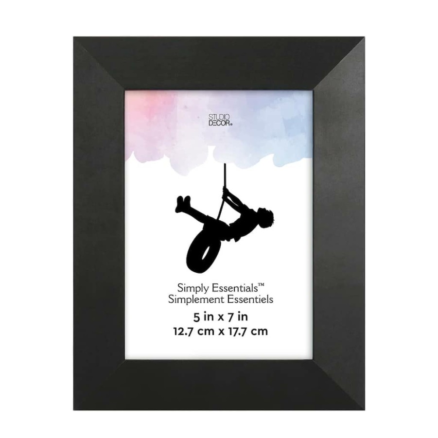 Frames * | Best Deal 12 Pack: Black Angled Molding 5 X 7 Frame, Simply Essentials By Studio Decor By Studio Decor